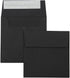 LUXPaper Square Invitation Envelopes, Midnight Black - Peel & Press, 3 1/4" x 3 1/4", 50 Qty, 80lb. Text