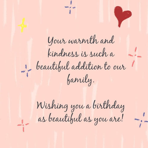 Prime Greetings Daughter In Law Birthday Card, Eco-Friendly, Thick Card Stock, 5in x 7.75in, Made in America,