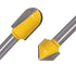Yakamoz 6Pcs Carbide 90 Degree V-Groove and Round Nose Groove Router Bit Set, 1/4" Shank Woodworking Tool
