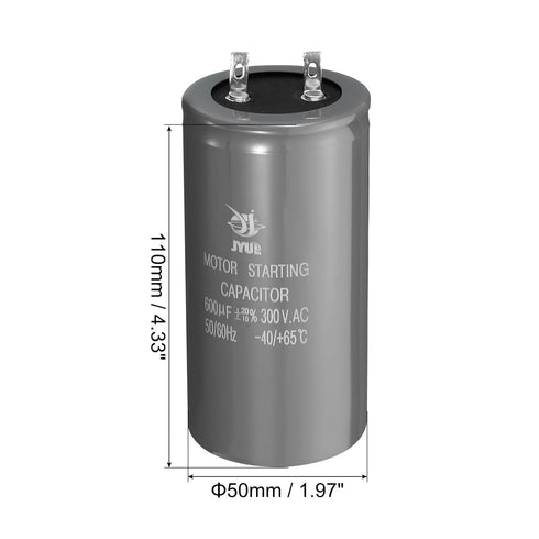 PATIKIL Motor Start Capacitor, 600uf, 300V, 50/60Hz CD60, Running Capacitor for Air Conditioners, Electric Motor