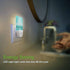 Chrobak LED Night Light,Elegant Teal Green Glitter Sparkle Confetti LED Night Light Plug into Wall with Dusk to Dawn