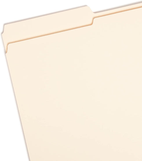 Smead Manila File Folders, Legal Size, 1-1/2" Expansion, Reinforced 1/3-Cut Tab, 50 Per Box (15405)