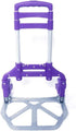 165 lbs 15.35x11.02 Inch Portable Folding Hand Truck Dolly Cart, Purple Aluminum Alloy Luggage Trolley, Capacity