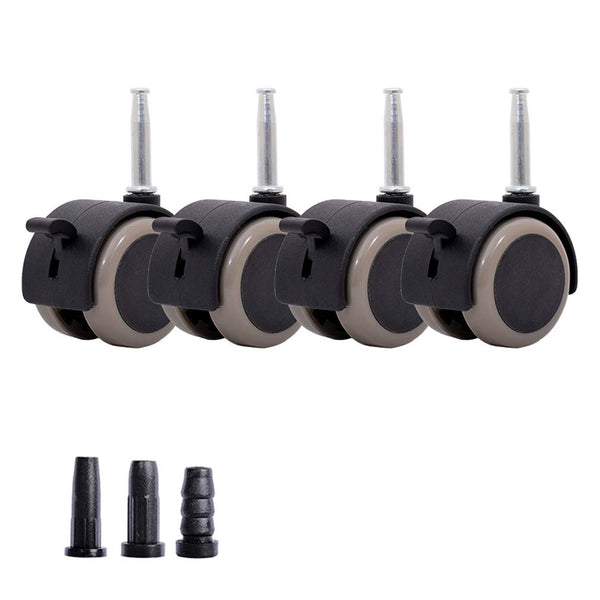 KYYQXSM Set of 4 Child Crib Caster Rubber Swivel Cot Castors with Brakes,2"