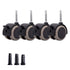 KYYQXSM Set of 4 Child Crib Caster Rubber Swivel Cot Castors with Brakes,2"