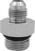 (2-PACK) 6400-06-08-O Hydraulic Hose Adapter Fitting 3/8" Male JIC 37° Flare × 1/2" Male O-Ring Boss Carbon Steel