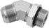 (2-PACK) 6802-06-06-NWO Hydraulic Hose Adapter Fitting 3/8" Male JIC 37° Flare with 45° Elbow Connector