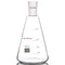 24/40 Glass Erlenmeyer Flask, 500ml Borosilicate Glass Graduated Laboratory Flask with 24/40 Standard Taper Joint