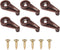 Glass Retainer Clips 5mm Cabinet Glass Clips with Screws for Fixing Glass Cabinet Doors (50, Brown)