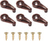 Glass Retainer Clips 5mm Cabinet Glass Clips with Screws for Fixing Glass Cabinet Doors (50, Brown)