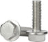 M6 x 40mm Flanged Hex Head Bolts - Flange Hexagon Screws, 304 Stainless Steel 18-8, 25 PCS