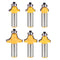 Yakamoz 6Pcs 1/2 Inch Shank Round-Over Router Bits Corner Rounding Edge-Forming Roundover