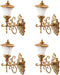 Housoutil 4pcs Dollhouse LED Wall Sconces, 1: 12 Scale Wall Lamp, Miniature