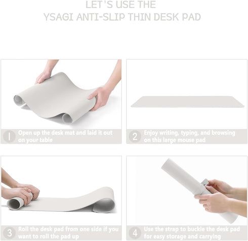 Non-Slip Desk Pad, Waterproof PVC Leather Table Protector, Ultra Thin Large Mouse Pad for Office Work/Home Decor