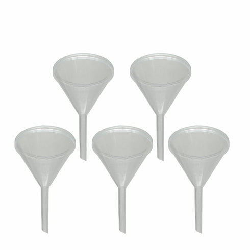 Funnel Polypropylene Plastic, 90mm 3.5" Diameter, 5-Pack