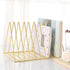 Urban Deco Gold Triangle Desk Organizers - 10 Sections Metal Wire Magazine Holder for File Folder Storage