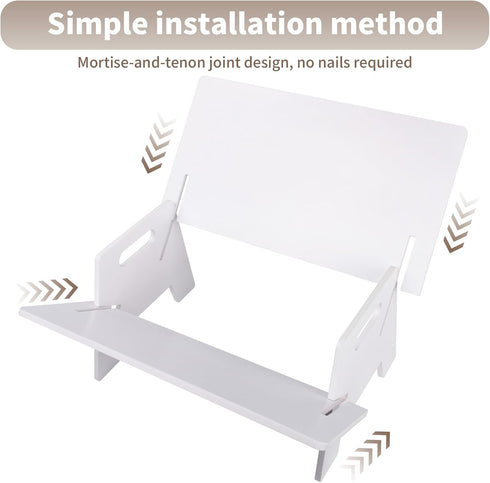 STILTOOL Desktop Small Bookshelf Organizer Wooden Tabletop Mini Bookcase Desk Storage Bookshelves Wood Storage Rack
