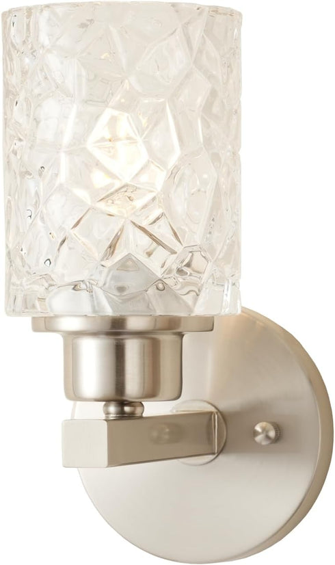 ALICE HOUSE Brushed Nickel Wall Sconce, Farmhouse Bathroom Wall Lamp, Modern Wall