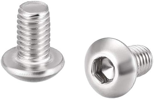uxcell M3x5mm Machine Screws, Hex Socket Round Head Screw, 304 Stainless Steel Fasteners, 50pcs