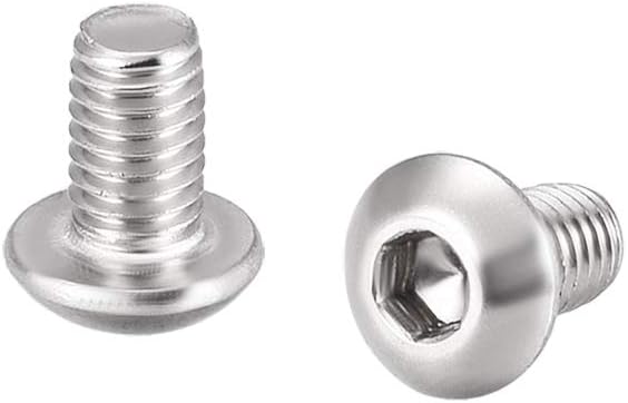 uxcell M3x5mm Machine Screws, Hex Socket Round Head Screw, 304 Stainless Steel Fasteners, 50pcs