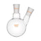 XCD Borosilicate Glass 2-Neck Round Bottom Boiling Flask, 250 ml with 24/40 Center and Side Standard Taper Outer Joint