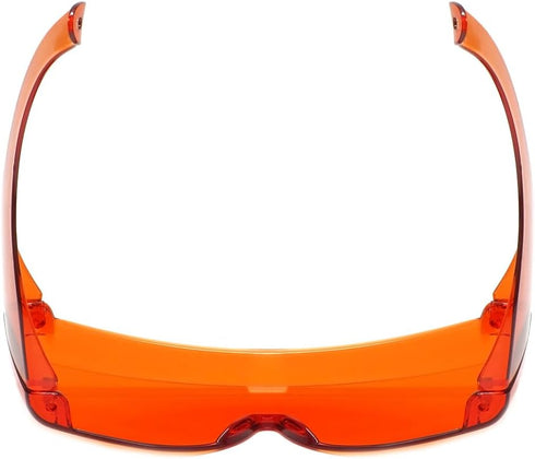 Calabria Orange Fitover Dental Safety Glasses, Protection for Teeth Whitening LED Light, Blue/Red Light Goggles
