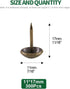 Keadic 300Pcs Antique Upholstery Tacks - 7/16" Diameter Furniture Nails Pins Kit for DIY Projects, Bronze