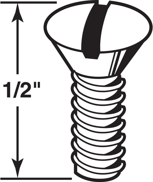 Prime-Line U 9015 Switch Plate Cover Screw, #6-32 x 1/2 In., Ivory Finish (100 Pack)