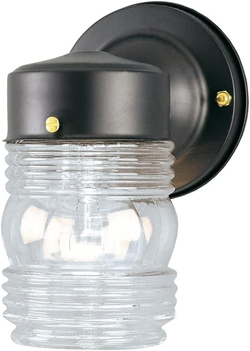 Westinghouse Angelo Brothers 66885 One-Light Jelly Jar, Black
