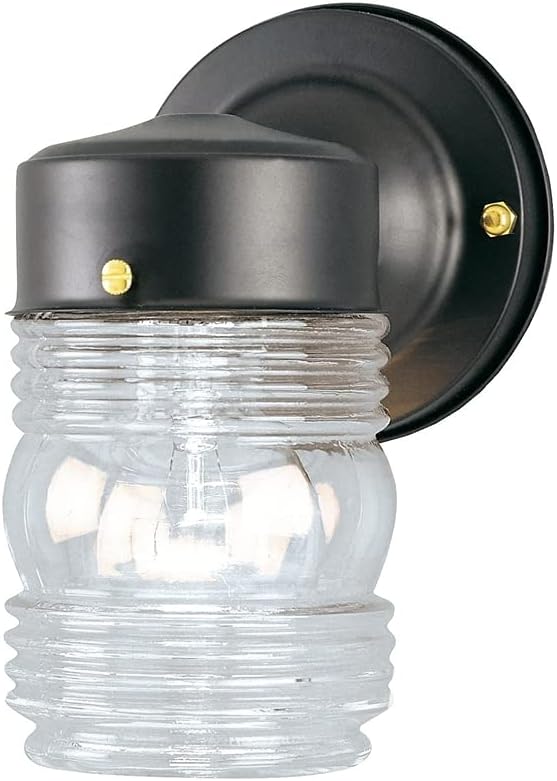 Westinghouse Angelo Brothers 66885 One-Light Jelly Jar, Black