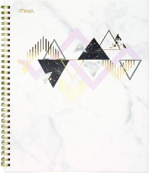 Mead Spiral Notebooks, 1 Subject, College Ruled Paper, 80 Sheets, Modern Chic, 3 Pack