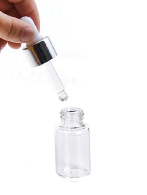 100 Packs Clear Glass Dropper Bottles, Essential Oil Bottle, Perfume Sample Bottle, Cosmetic Liquid Container with Eye