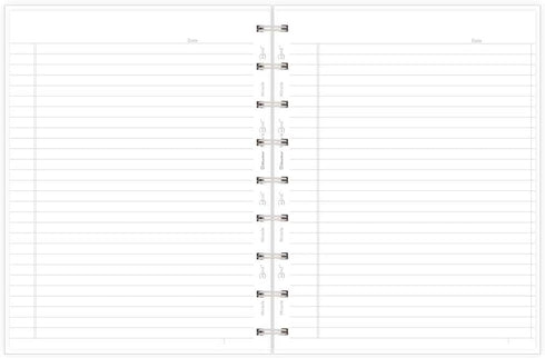 Blueline MiracleBind Notebook, Gold Collection, White, Large, 11 x 9 1/16 inches (AF3100.01)