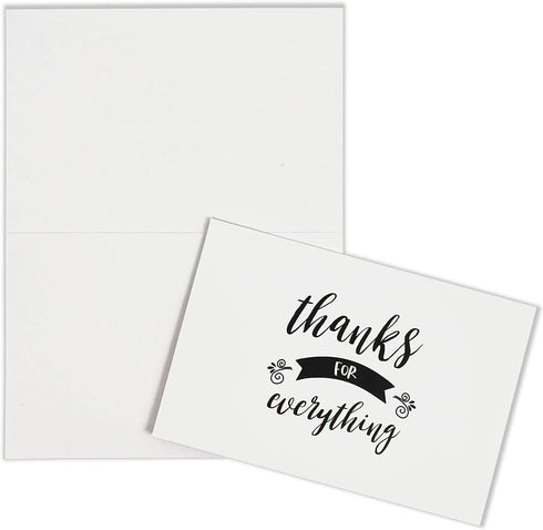 Generic Set, (Pack 24) Thank You Notes with Brown Kraft Envelopes, Thank You Cards Blank Inside, Handwritten Style
