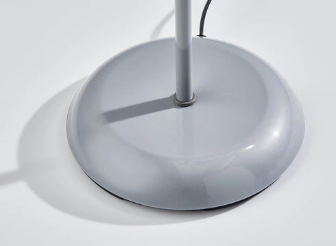 Generic 71 Inch, 3-Way 150W, Floor Lamp, Silver Finish, Plastic, White Shade, Switch, for Living Room, Bedroom, or Home