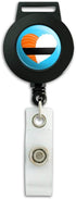 Japanese Salmon Sushi and Rice Heart Lanyard Retractable Reel Badge ID Card