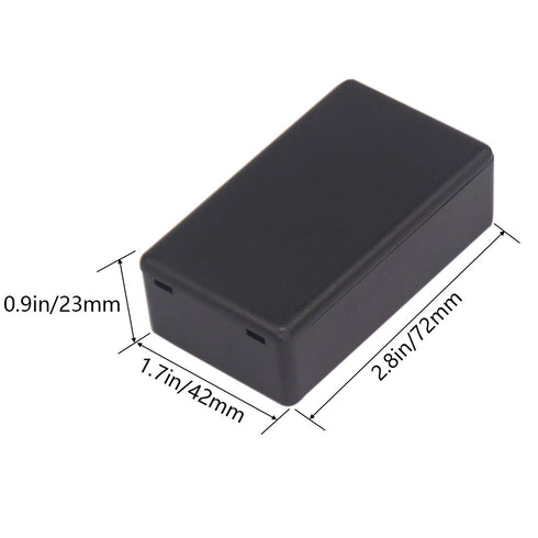 Zulkit 5Pcs Project Boxes ABS Plastic Electrical Project Case Power Junction Box Black 2.8 x 1.7 x 0.91 Inch (72 x 42 x 23mm)