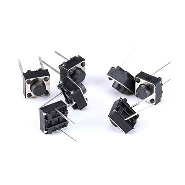 DAOKI 100Pcs Tact Button Switch - 2 Pin DIP 6x6x5mm PCB Momentary Tactile Push Button Switch