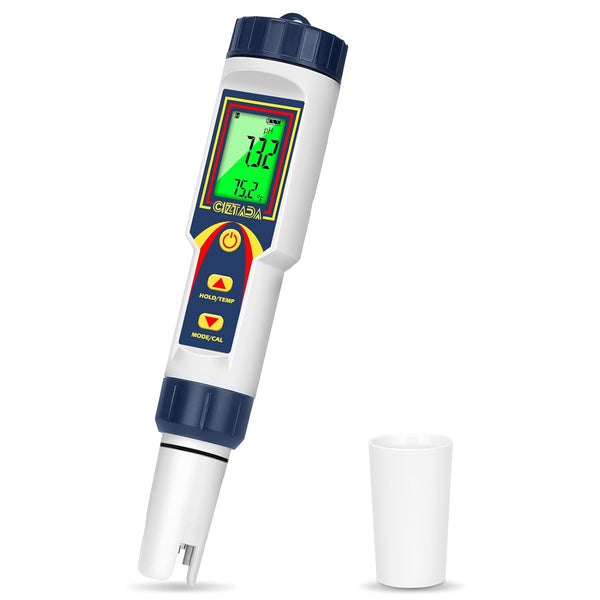 pH Meter for Water 4 in 1 pH EC TDS Temp Meter