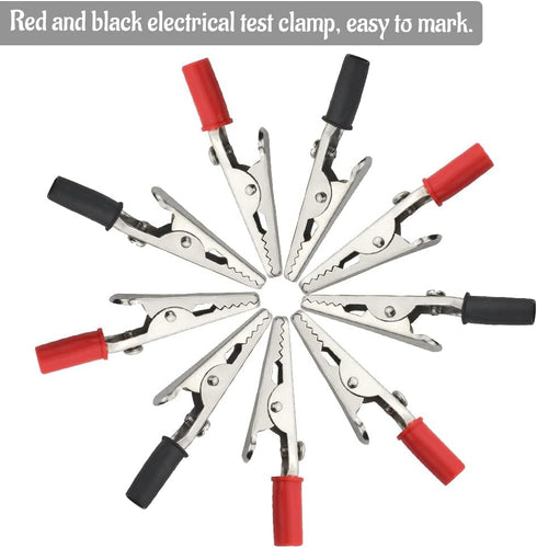 WMYCONGCONG 50 PCS Metal Alligator Clips, Electric Test Clamps + 10 PCS Double Ended Alligator Clips