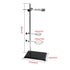 Chemistry Laboratory Stand Set with Support Stand, 2 Retort Rings, Rod and Flask Clamp
