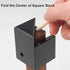 TOOLCOOL Center Finder Tool, Woodworking Centering Tool with 45 Degree Angle Marker, Aluminum Alloy Black