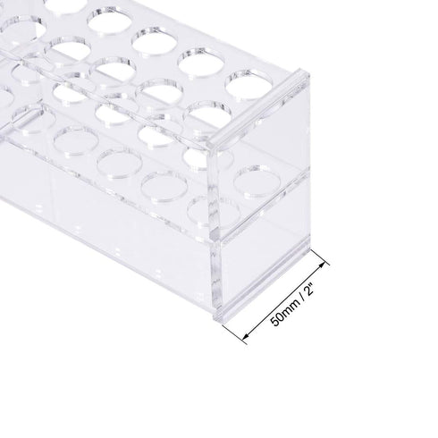 uxcell Acrylic Test Tube Holder Lab Stand Rack, 2x6 Wells for 10ml Centrifuge Tubes, Clear