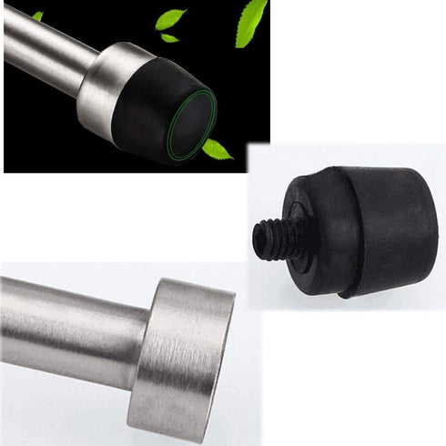 Door Stop 5 Inch Long Stainless Steel Stoppers Brushed Satin Nickel Heavy Duty Rubber for Wall and Door Protection