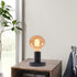 E26 E27 Industrial Table Lamp Base, Mini Short Desk Lamp Without Shade, Simple Metal Edison Light Bulb Stand (Black)