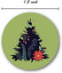 Patterned Holiday Trees Christmas Stickers - 500 Christmas Labels with 8 Alternating Floral Holiday Tree Designs (1.5"