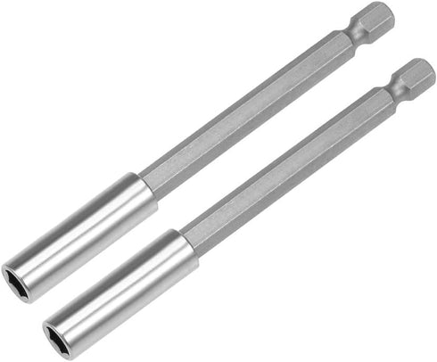 uxcell 2 Pcs Magnetic Bit Holder Extension, 1/4 Inch Hex Shank by 4 Inch, Quick Release Screwdriver Drill Tool