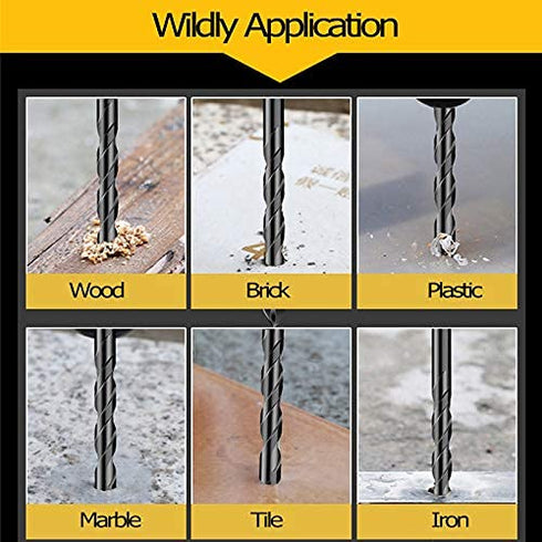 10 Pieces Masonry Drill Bit Set, Concrete, Ceramic, Carbide for Tile, Plastic, Wall, Brick, Cement, Wood