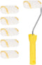 uxcell 6x Paint Roller Brush 3 Inch 76mm for Household Wall Painting with 1 Plastic Handle