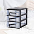 Gatuida 3 Drawer Desktop Organizer, Clear Plastic Desk Storage Box, Makeup Organizer for Office Supplies